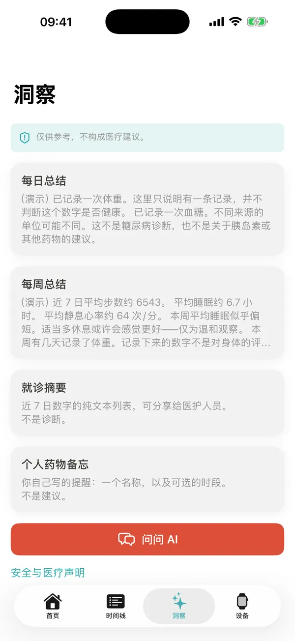 医起行洞察页面截图